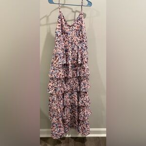 Floral Tiered Full Length Dress